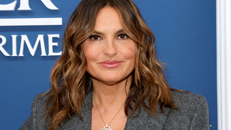 Mariska Hargitay at a law and order press junket 