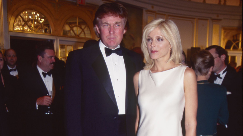 Donald Trump and Marla Maples attending gala