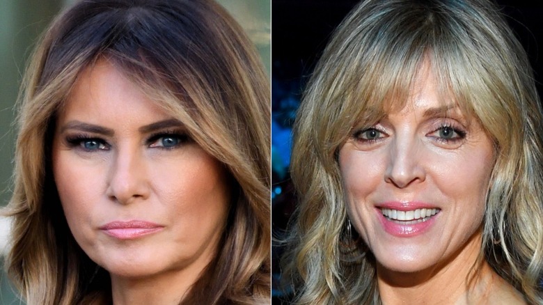 Melania trump and Marla Maples split image