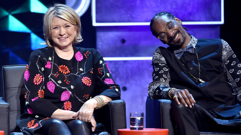 Martha Stewart and Snoop Dogg laughing