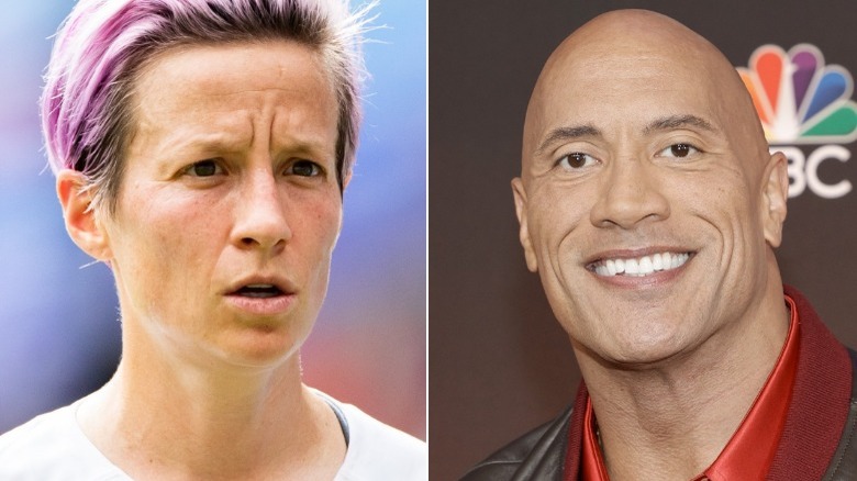 Megan Rapinoe and The Rock split