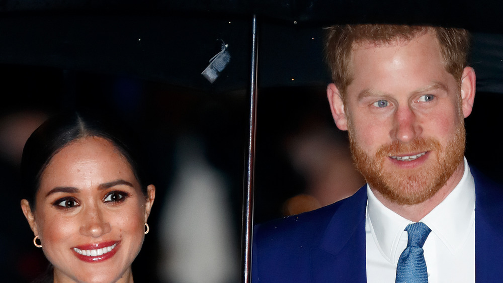 Meghan Markle and Prince Harry umbrella