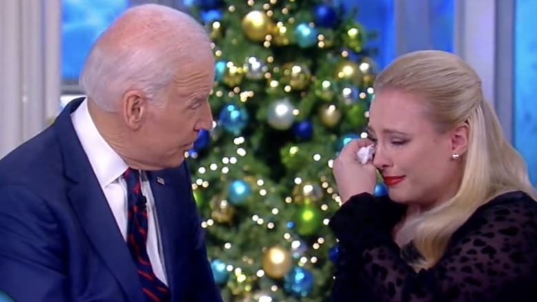 Joe Biden consoling Meghan McCain on The View