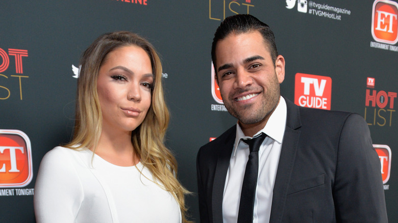 Mike Shouhed and Jessica Parido at a red carpet event