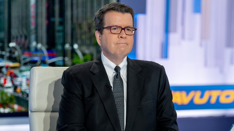 Neil Cavuto on the set of Cavuto Coast to Coast.