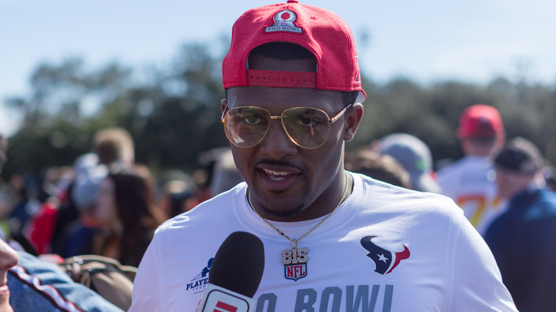 Deshaun Watson in red cap