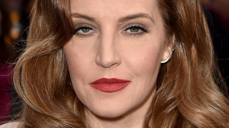 Lisa Marie Presley looks into the camera with slight smile