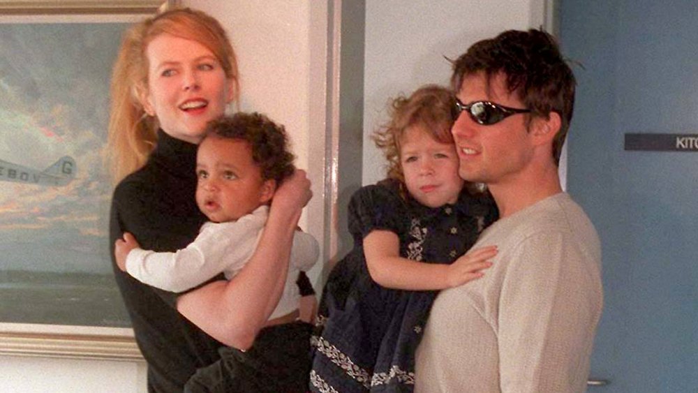 Nicole Kidman and Tom Cruise with their children Connor and Isabella 