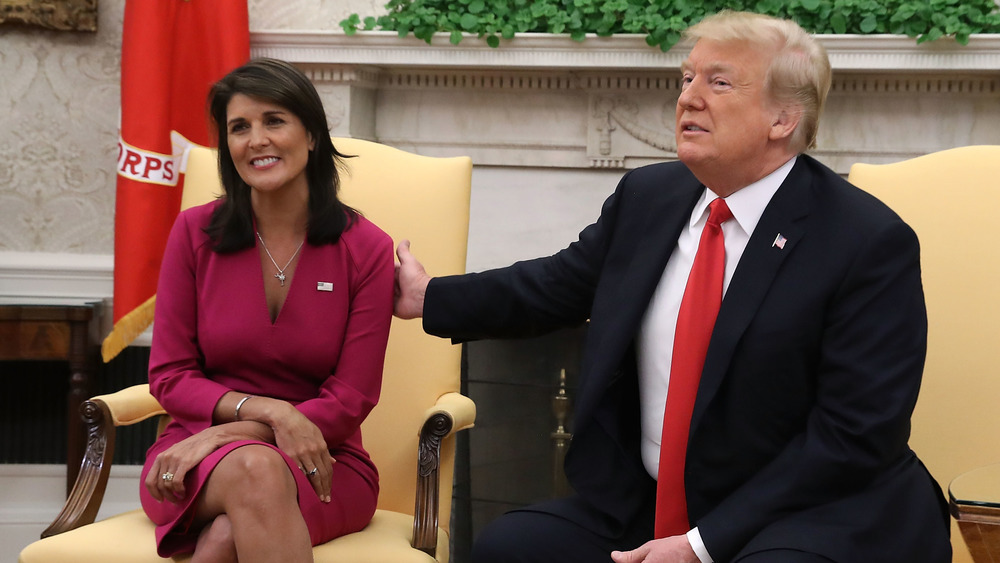 Donald Trump and Nikki Haley in the Oval Office 2018