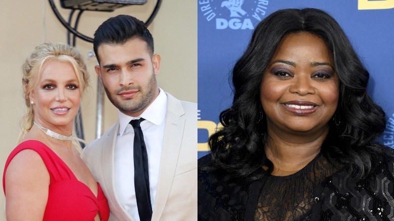 Britney Spears, Sam Asghari, and Octavia Spencer