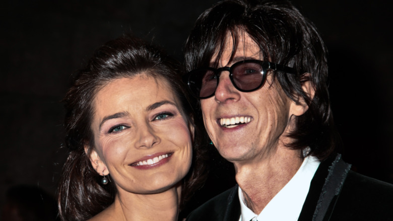 Paulina Porizkova and Ric Ocasek posing