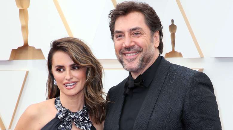 Penelope Cruz and Javier Bardem smiling