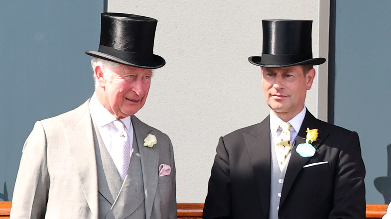 Prince Charles and Prince Edward during the Royal Ascot in June 2021