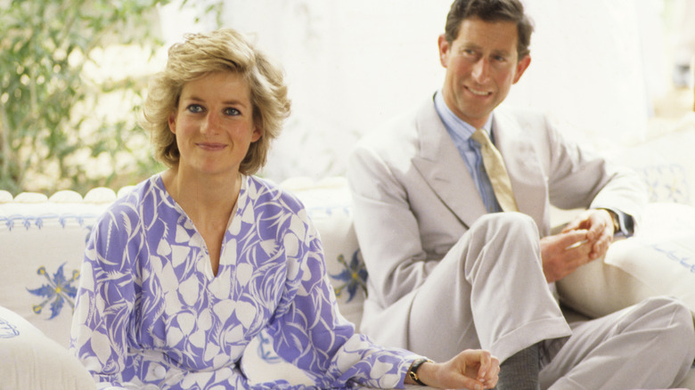 Princess Diana and Prince Charles smiling