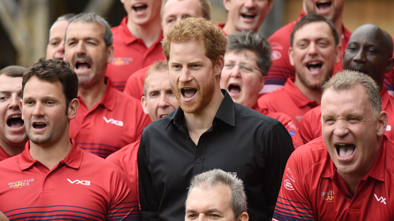 Prince Harry cheering at Invictus Games