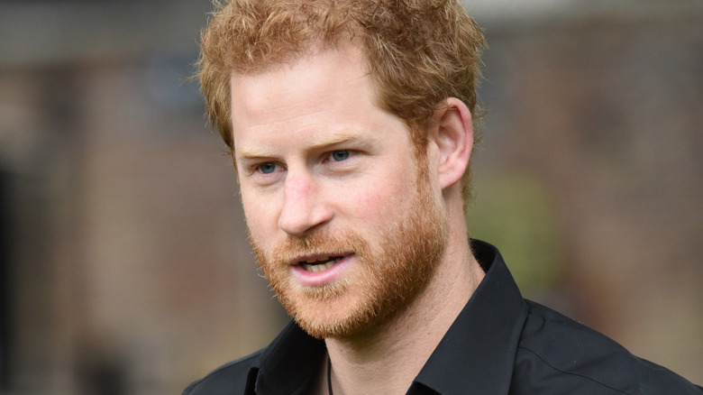 Prince Harry mouth open