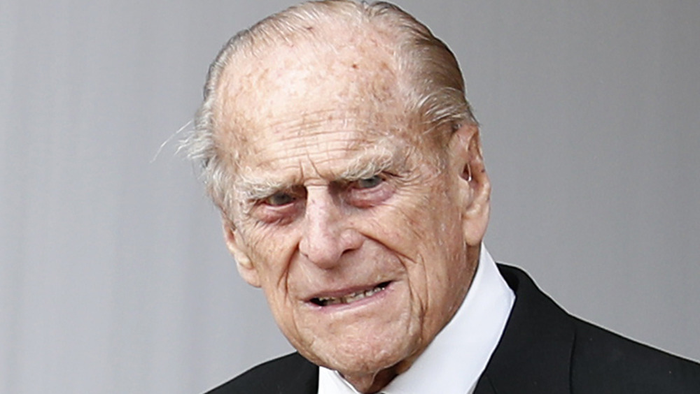 Prince Philip with a serious expression