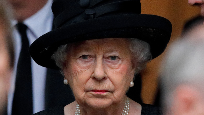 Queen Elizabeth II at Prince Philip's funeral