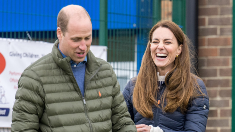 Prince William and Kate Middleton smile 