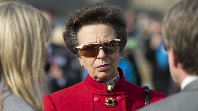 Princess Anne wearing sunglasses