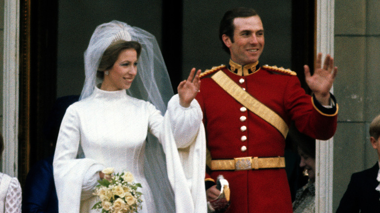 Princess Anne and Mark Phillips' wedding day