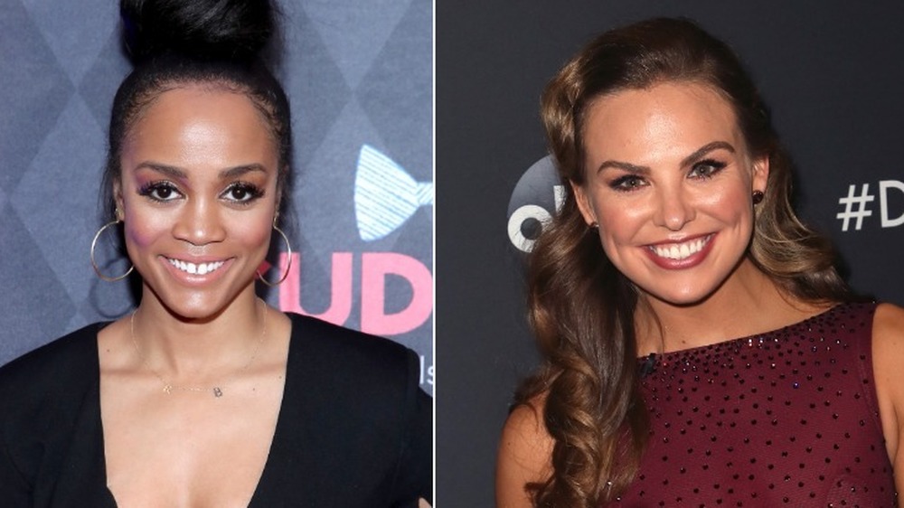 Rachel Lindsay smiling and Hannah Brown smiling 