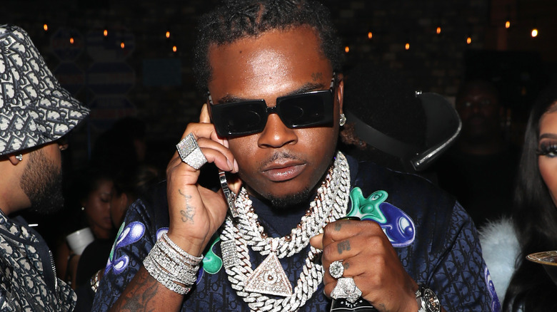 Gunna attends his birthday celebration with Noir Blanc Champagne