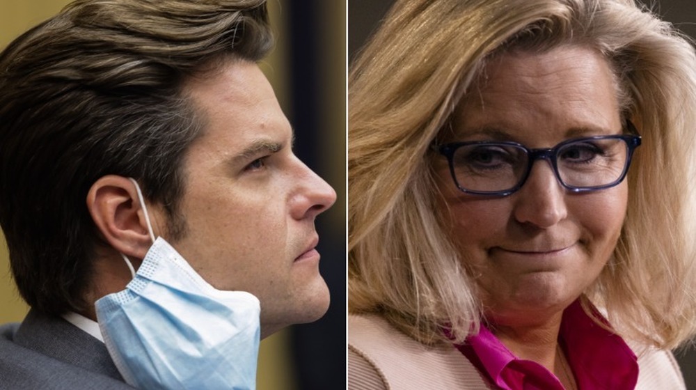 Matt Gaetz and Liz Cheney politicking