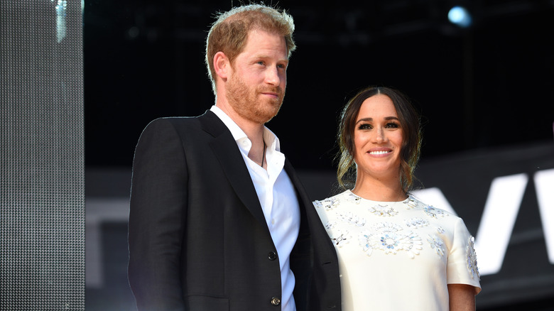 Harry and Meghan at an event