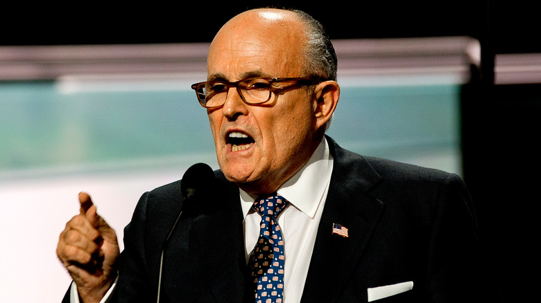 Rudy Giuliani yelling