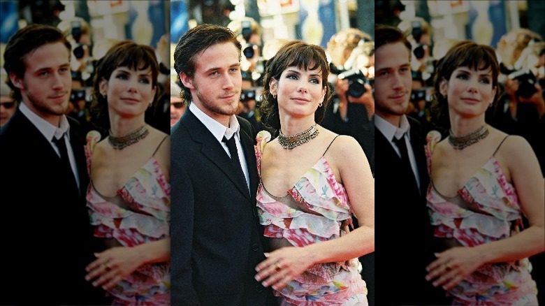 Ryan Gosling and Sandra Bullock pose together in 2002