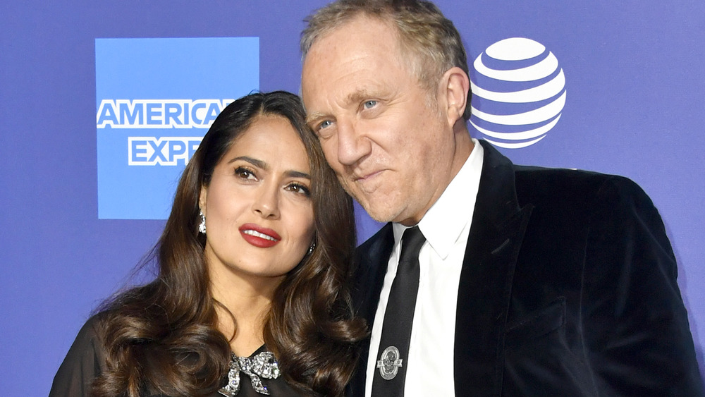 Salma Hayek and husband Francois-Henri Pinault on the red carpet