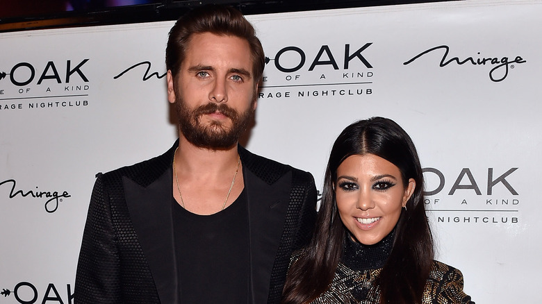 Kourtney Kardashian and Scott Disick smiling