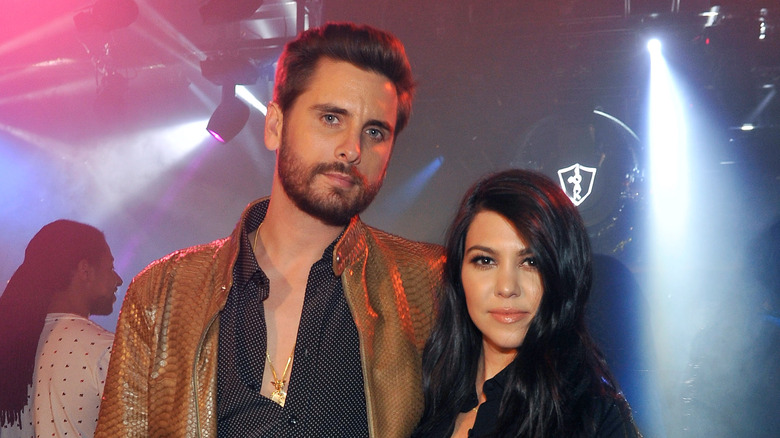 Scott Disick and Kourtney Kardashian smiling