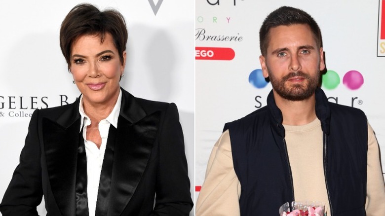 Scott Disick and Kris Jenner on the red carpet