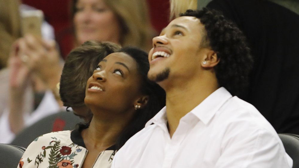 Simone Biles and Stacey Ervin Jr.