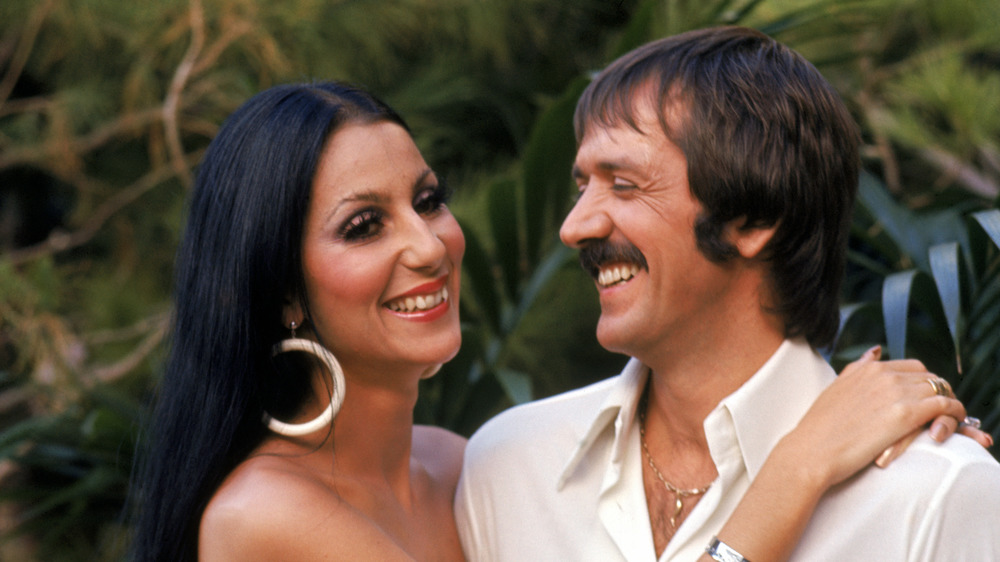 Cher and Sonny Bono smiling