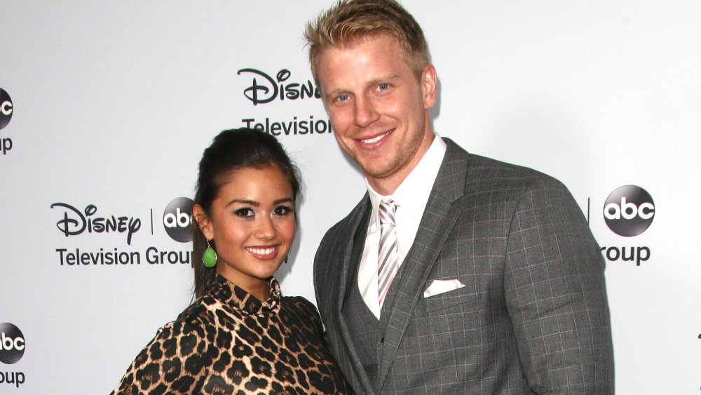 Sean Lowe and Catherine Giudici attend the Disney ABC Television Group's 2014 winter TCA party