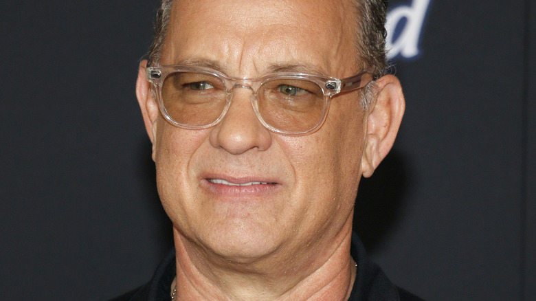 Tom Hanks wearing glasses