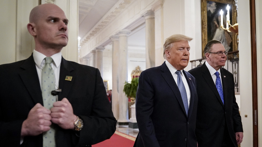 Secret Service Agent and Donald Trump