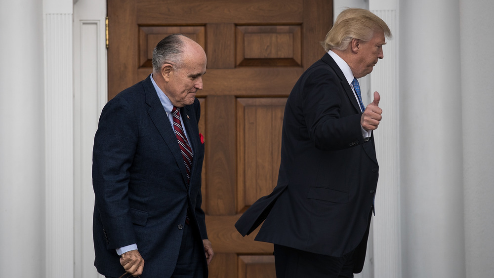 Rudy Giuliani and Donald Trump walking 