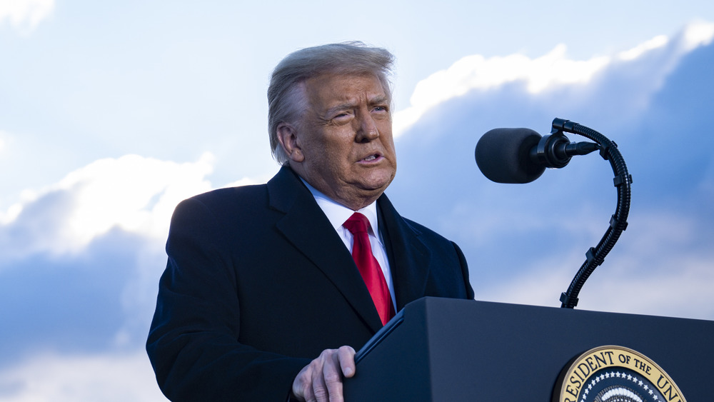 Donald Trump at podium