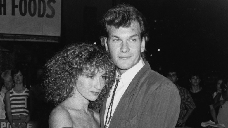 Patrick Swayze Jennifer Grey on Set