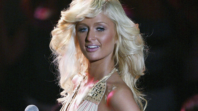 Paris Hilton on stage