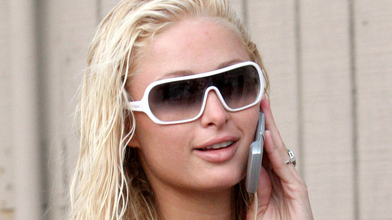 Paris Hilton on the phone