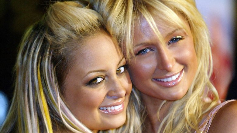 Nicole Richie and Paris Hilton embracing