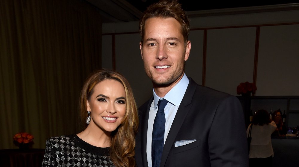 Chrishell Stause, Justin Hartley posing together