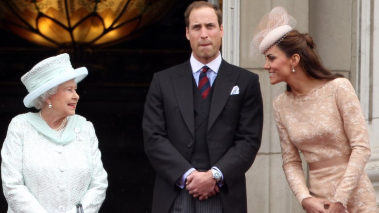 Queen Elizabeth, Prince William and Kate Middleton