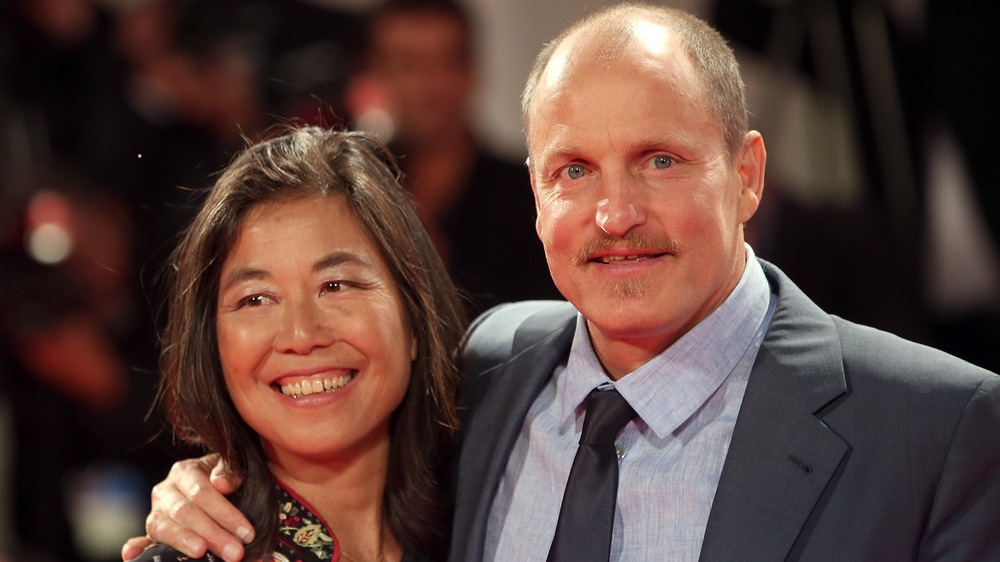 Laura Louie and Woody Harrelson smiling