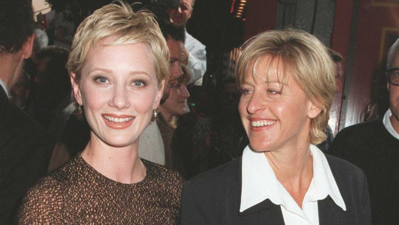 Anne Heche and Ellen Degeneres at event